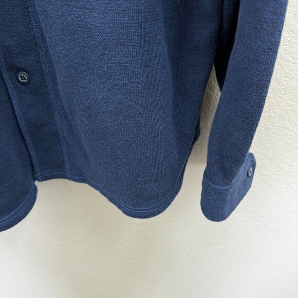Tommy Bahama Blue Knit Long Sleeve Button Up Cotton Shirt Mens size XXL - Picture 4 of 8